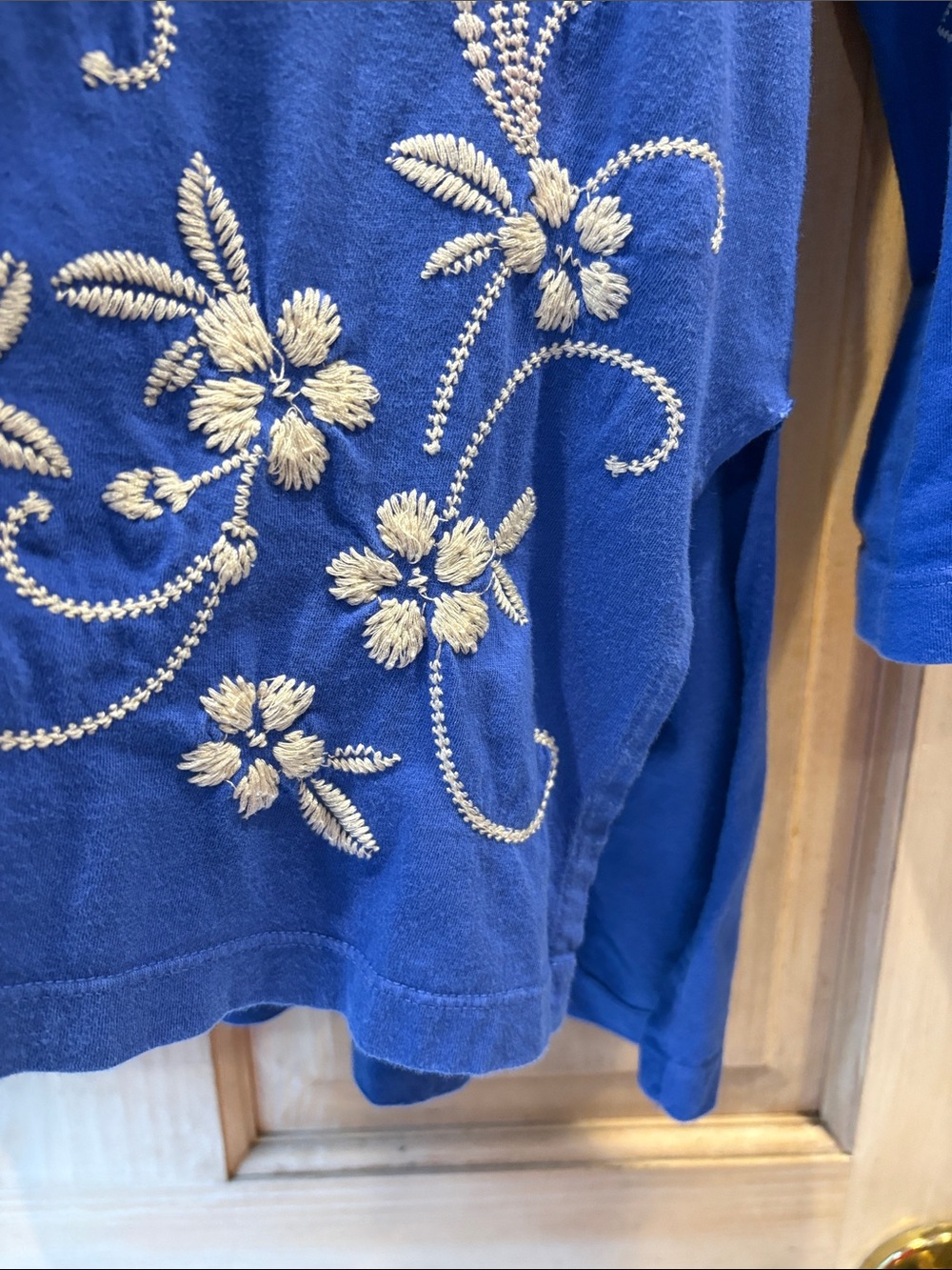 Johnny Was Royal Blue Jailyn Beach Embroidered Hooded Tunic XL - Picture 4 of 7